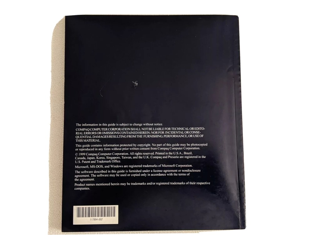 1999 Compaq Mobile Internet PC Reference Manual for Windows 98