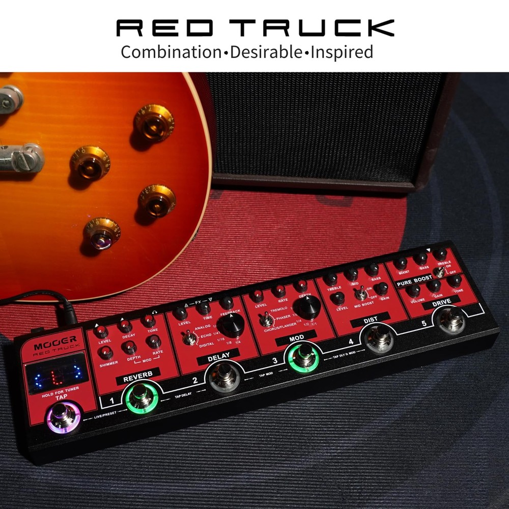 Red Truck Combined Multi Effects Multiple Stompbox, Tranditional Guitar Effec...