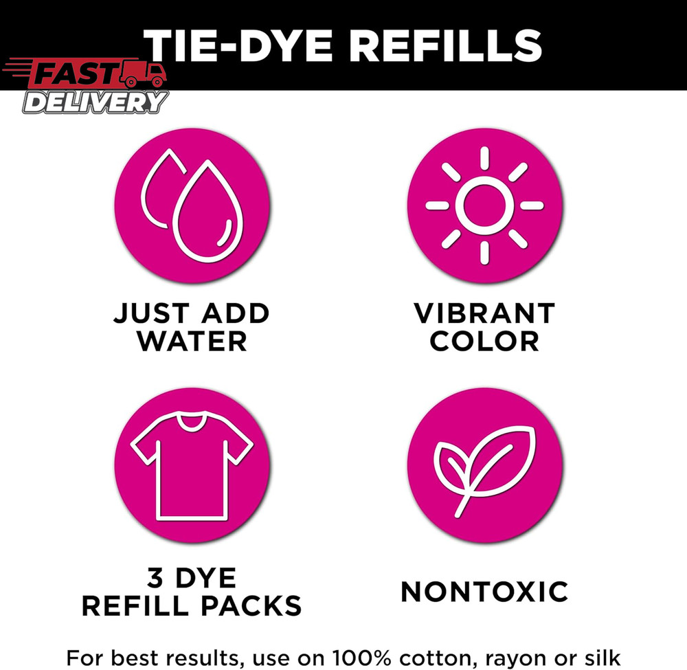 Tulip One-Step Tie-Dye Kit Dye Refill Packs, Black