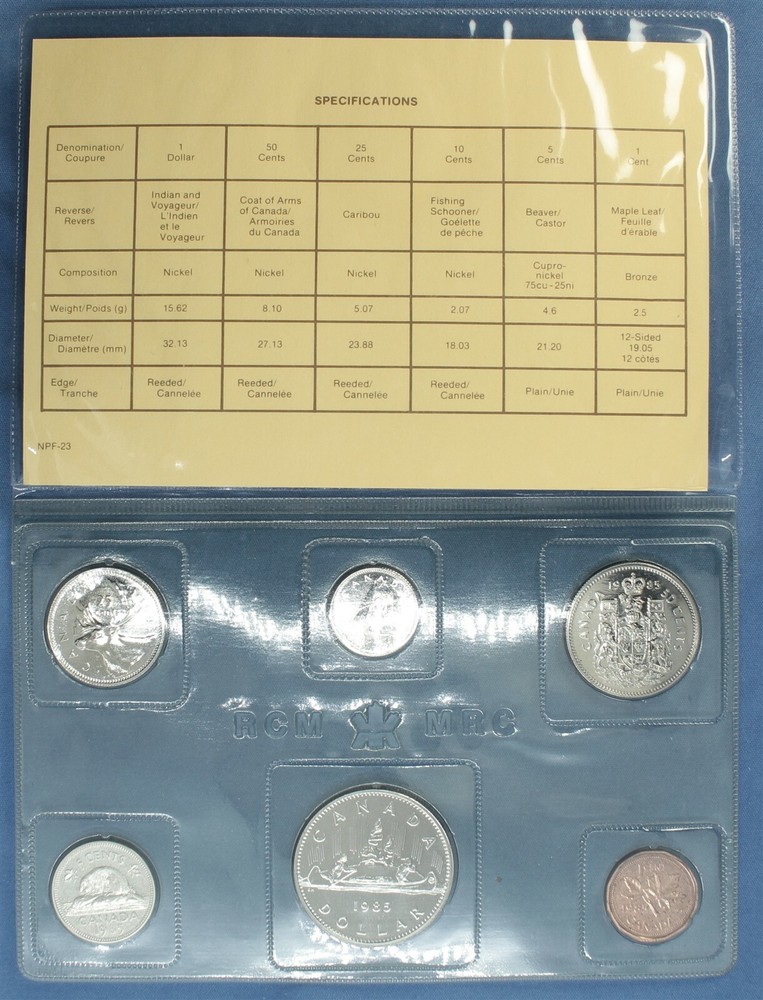 Canada 1985 Uncirculated Mint Set - Experimental Test Packaging