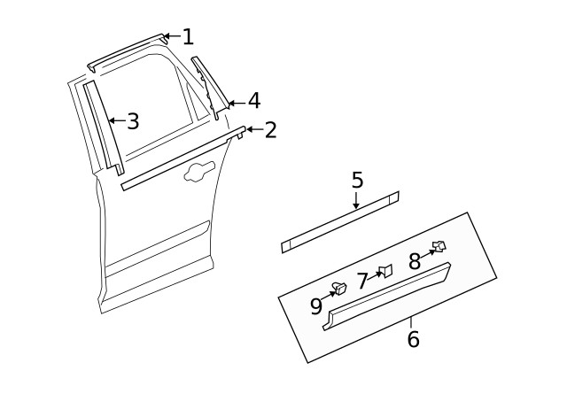 Genuine GM Belt Molding 20940623