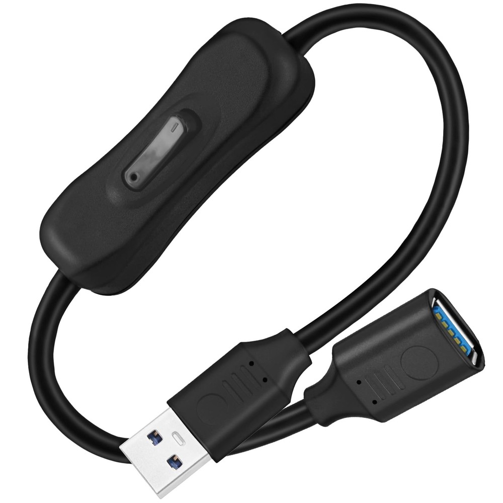 BENACES USB On/Off Switch Power Cable, 5Gbps 3.0 Extension 1FT...