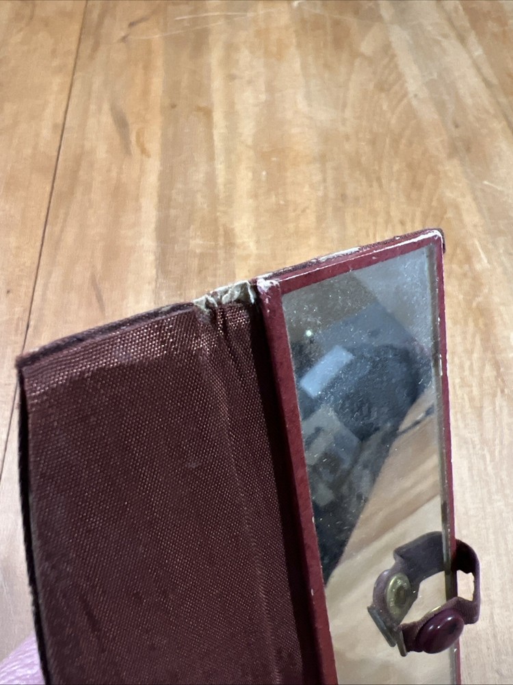 Vintage Pocket Comb And Mirror With Case