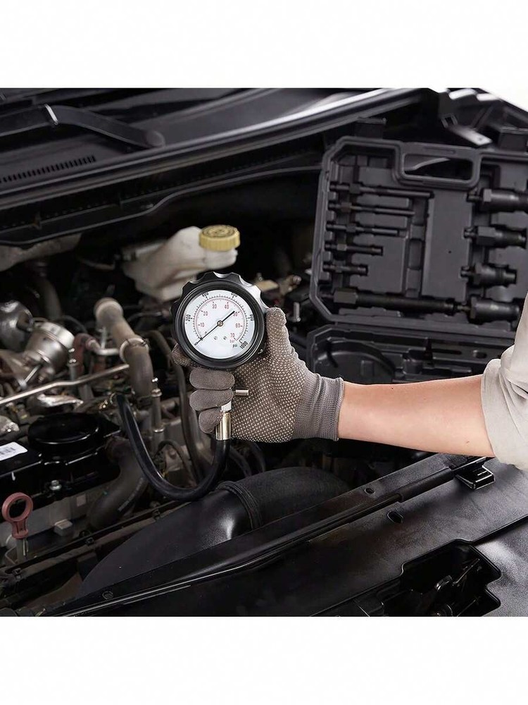 Engine Compression Tester, 18-Piece Cylinder Pressure Test Tool Kit