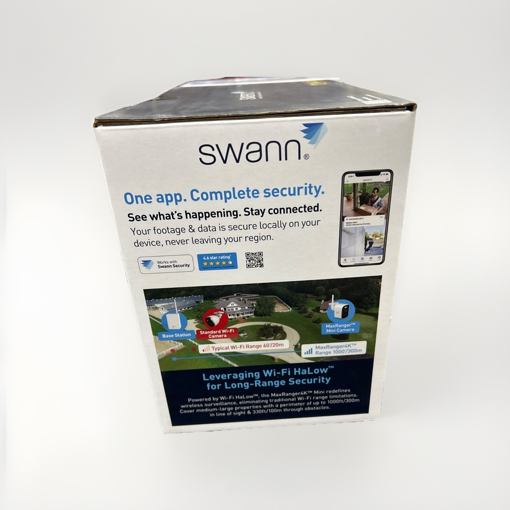 Swann MaxRanger Mini 4K Wireless Security System, 3-Pack