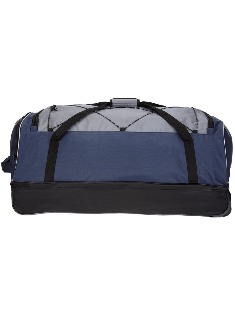 Large 36" Drop-Bottom Rolling Duffel with Telescopic Handle - Black