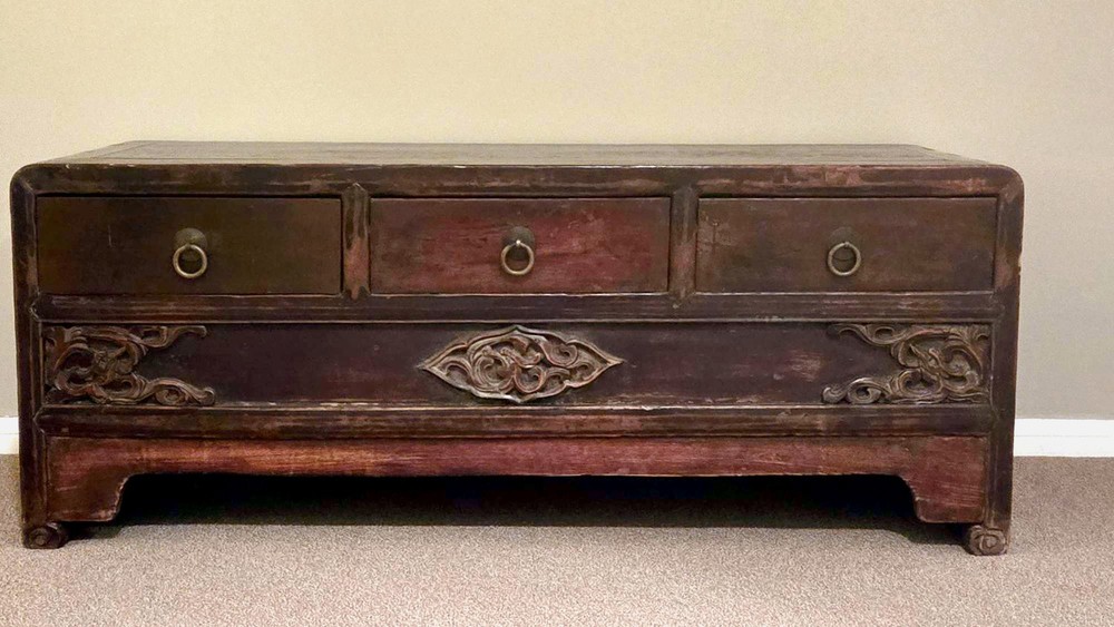 Antique Low Boy Chinese Console Cabinet