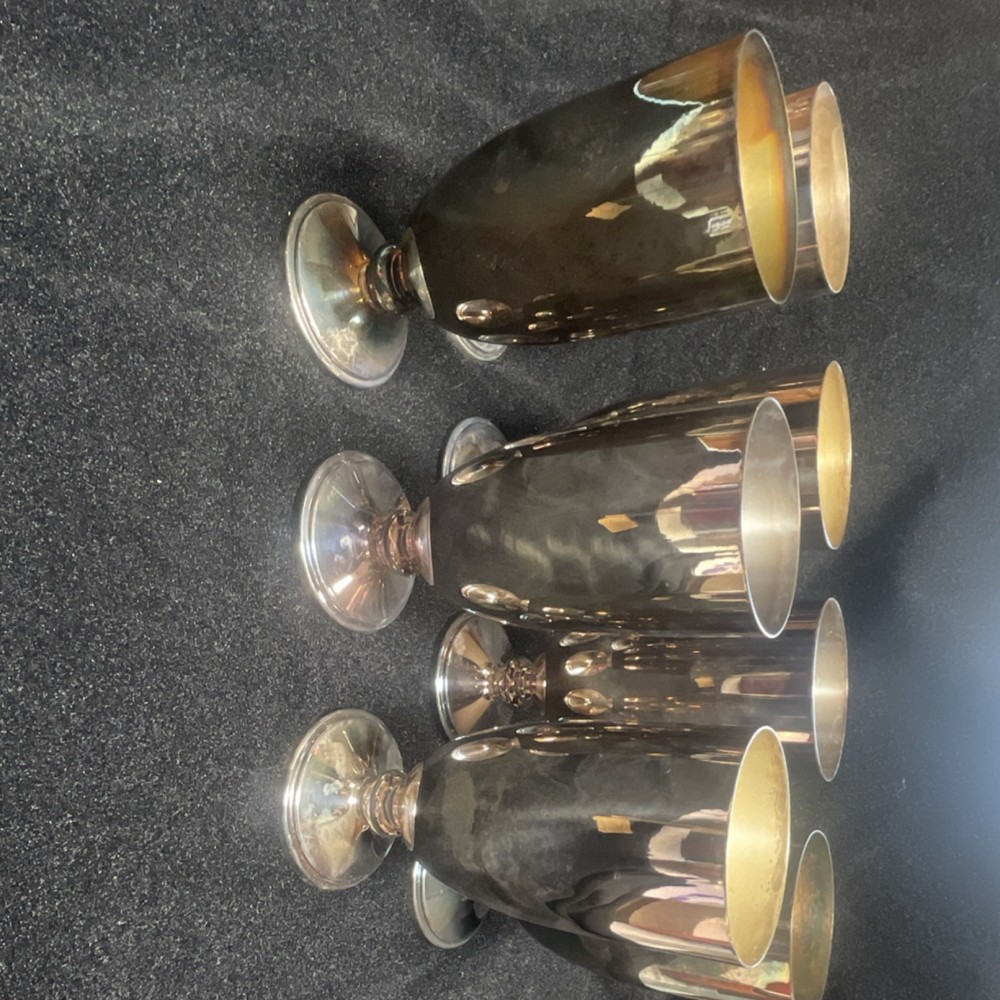 F.B. Rogers Silver Co. Silverplate Goblets Set Tableware Drinkware Collection