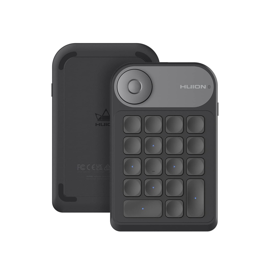 Wireless Bluetooth Programmable Keypad with Dial & 18 Custom Keys for Drawing, P