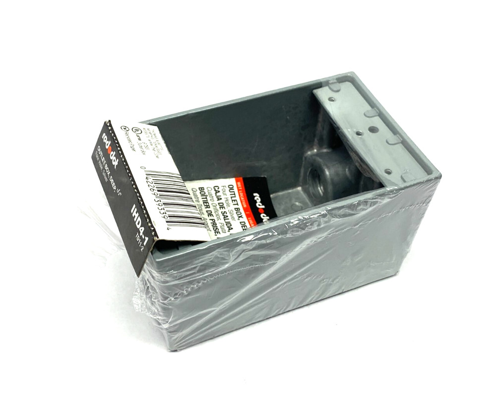 Red Dot IHD4-1 Deep Outlet Box Four Hole 1/2"