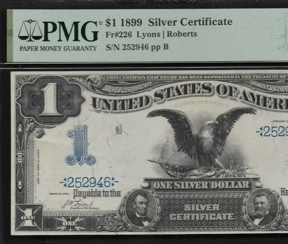 1899 $1 🇺🇸 (( BLACK EAGLE ))(( Sliver Certificate )) Marvellous Unique Example