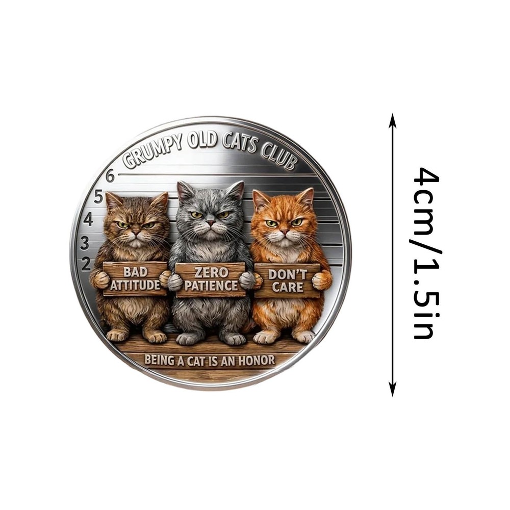 GRUMPY OLD CATS CLUB Commemorative Coin IM GRUMPY DEAL WITH IT