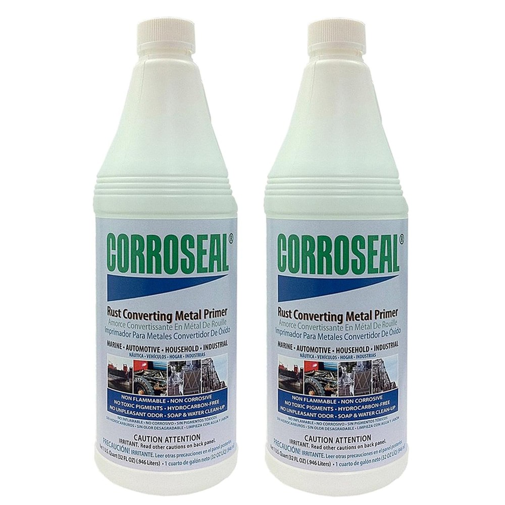 Water-Based Rust Converter, Metal Primer - 2 Pack