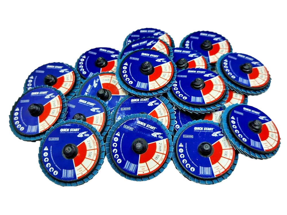 20 Pack - 3" Mini Flap Discs Quick Change Sanding Disc- 36 Grit