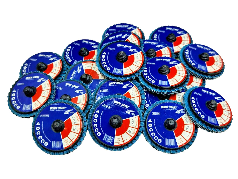 20 Pack - 3" Mini Flap Discs  Quick Change Sanding Disc- 40 Grit
