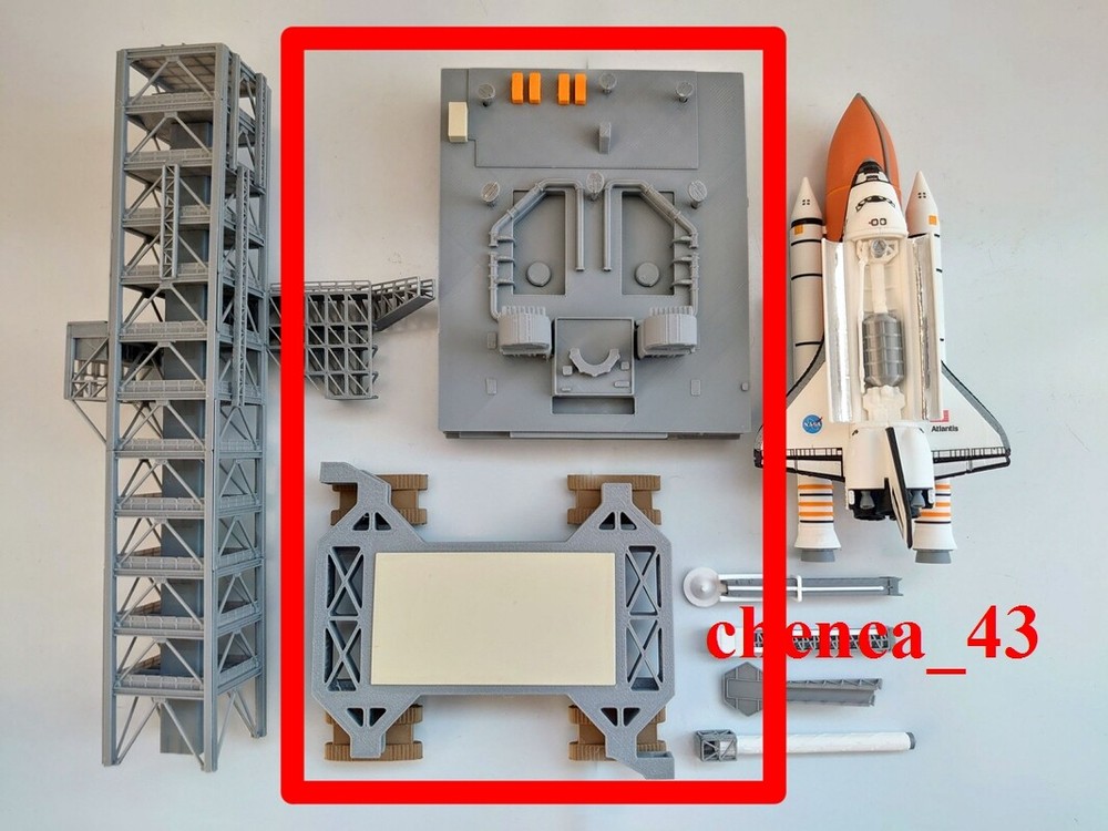 DIY 1/400 Space Shuttle Discovery Launcher Platform Painted Model Collection 1PC