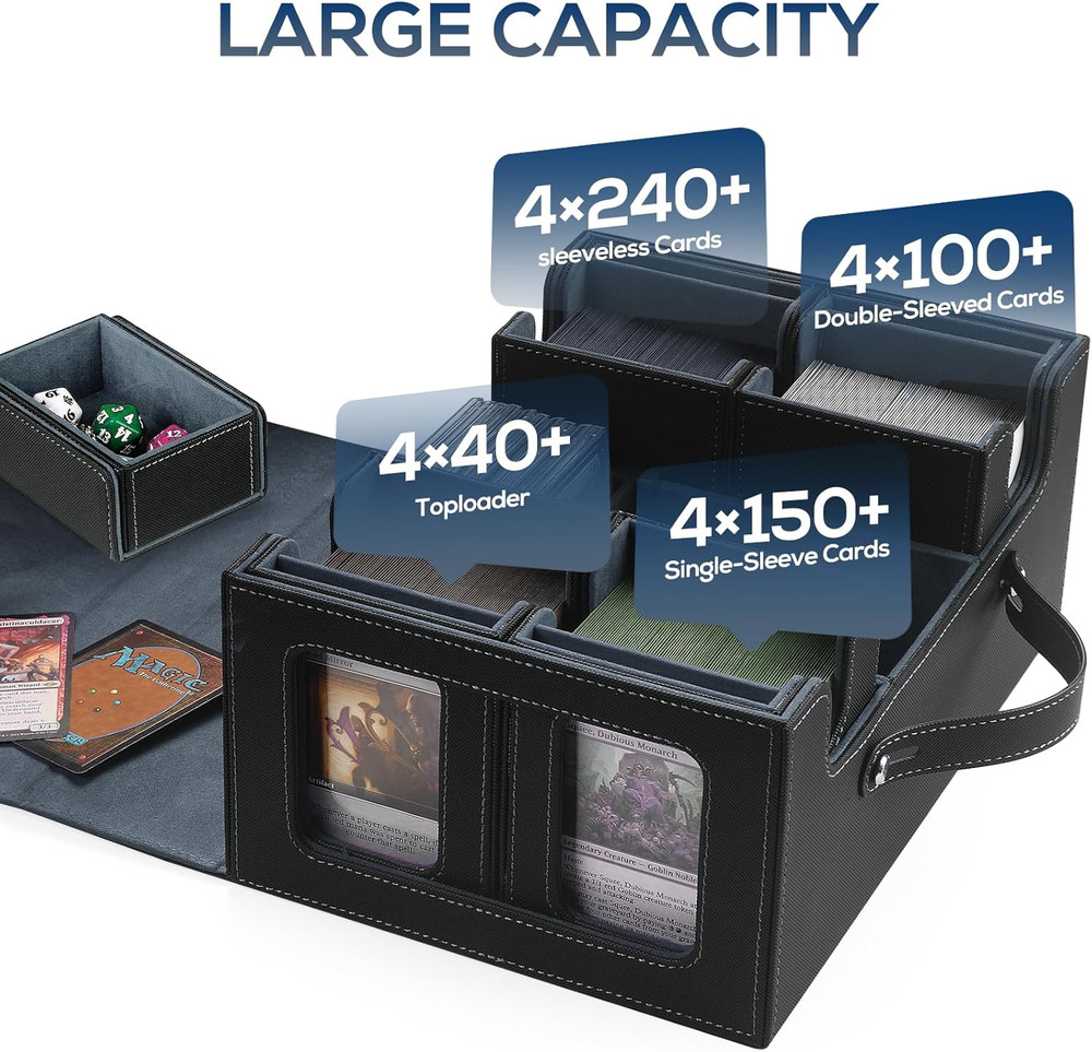 Trading Card Storage Box for MTG, MTG Commander Deck Box，Multi-Purpose Deck Case