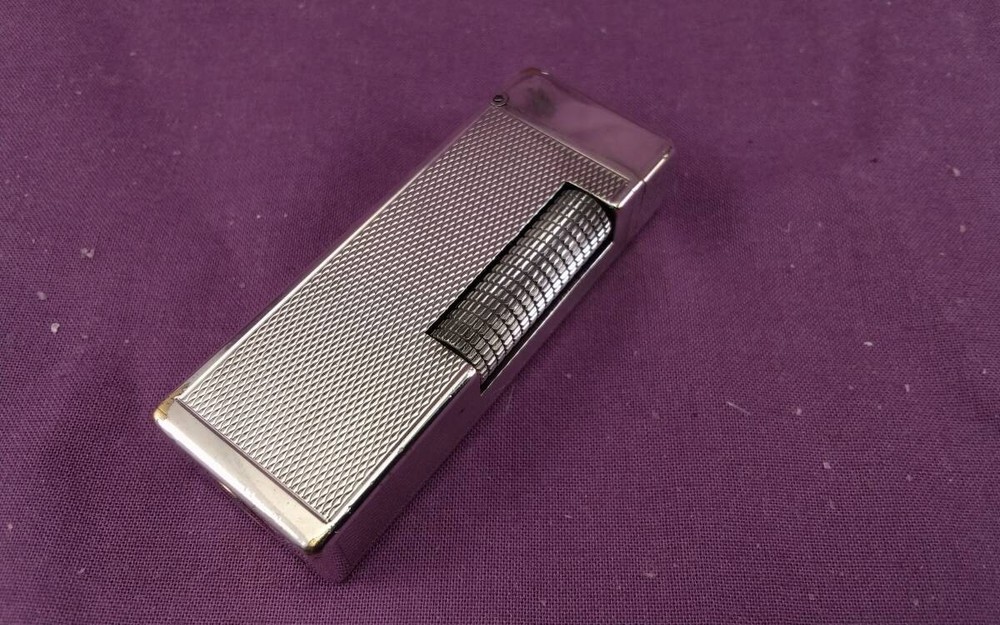 Dunhill Rollagas Early Silver Barley Lighter Working Condition