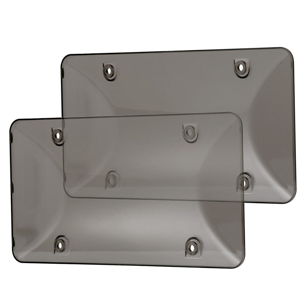 2PCS Unbreakable License Plate Bubble Covers Universal Fitment Protector License