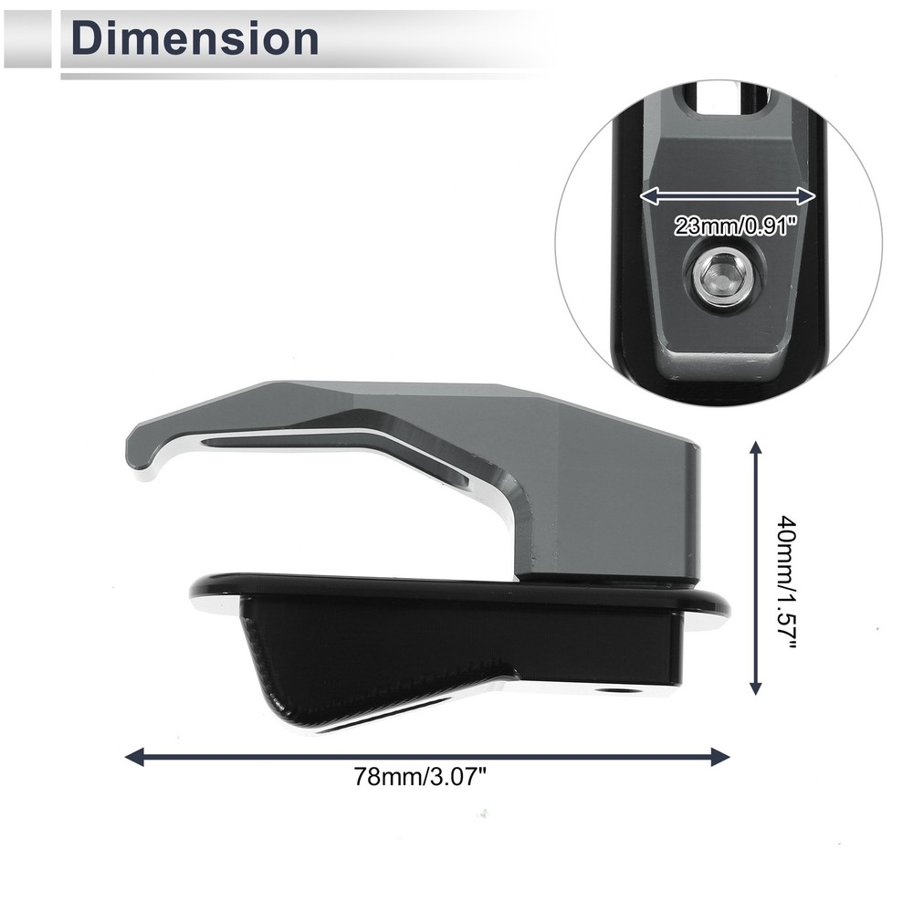 Motorcycle Storage Hook 1 Set Titanium 78mm