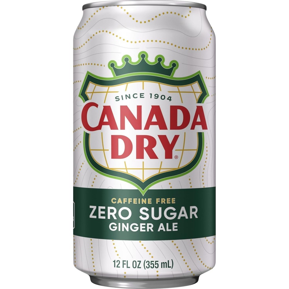Zero Sugar Ginger Ale Soda, 12 fl oz cans, 12 pack