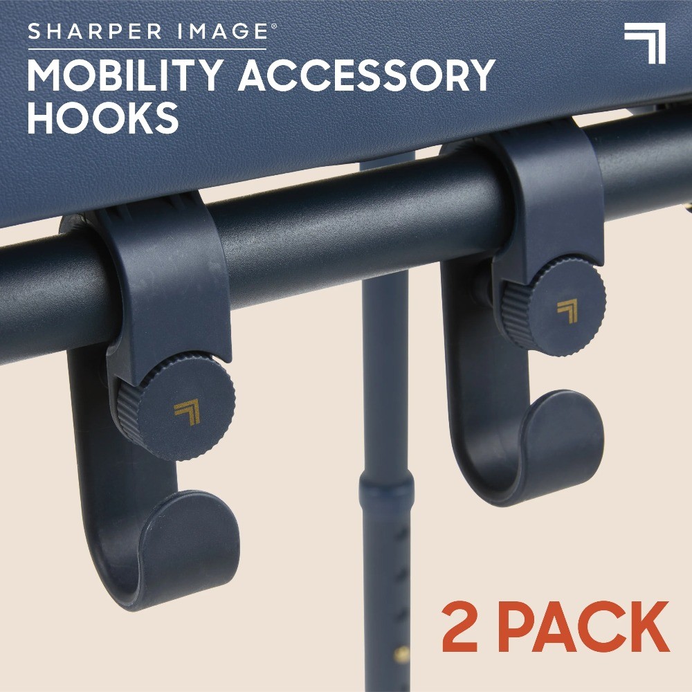 Sharper Image Walker & Wheelchair Hooks, Bag/Cup Holder, Mobility Accessory​