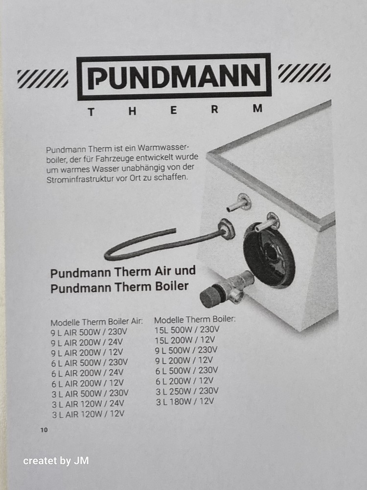 Warmwasserboiler 230V und 12V 6 Liter für Camper und Boote 2 Heizungen