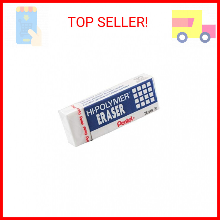 Pentel® Hi-Polymer Erasers, White, Pack of 4
