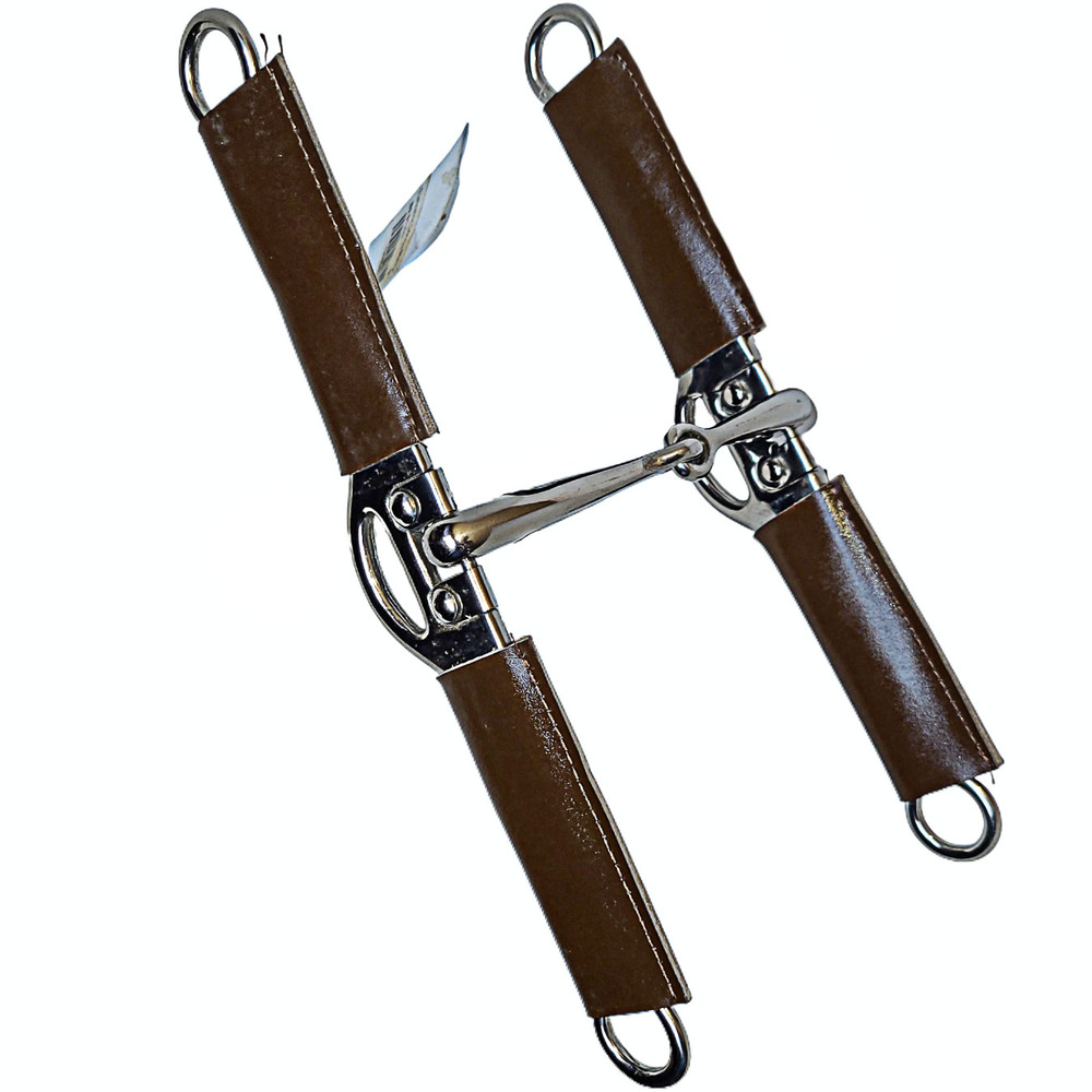 Schneiders SS  Tack Jimmy Williams Training Elevator Snaffle Bit Leather Cheeks