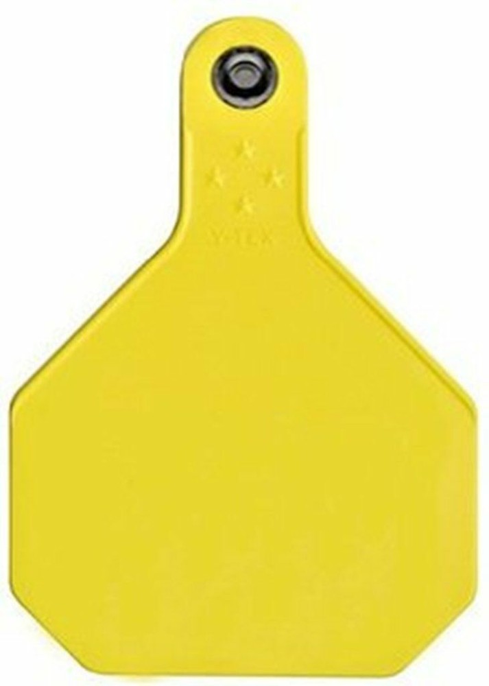 Y-Tex 4 Star Large Blank Cattle Tags 25 Count Yellow
