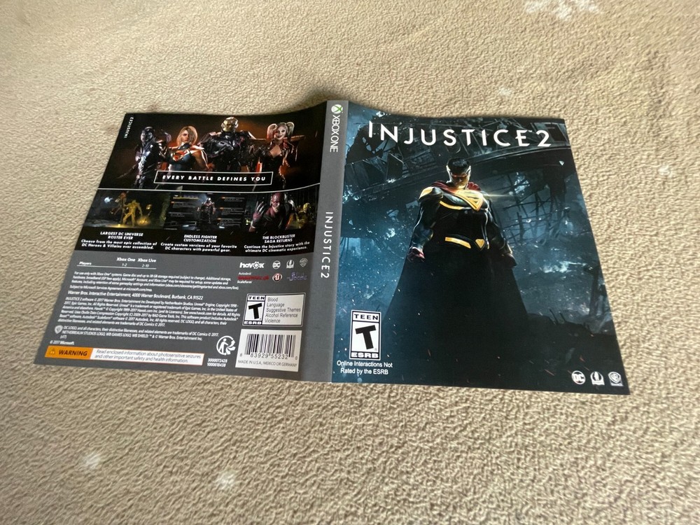 Original Cover Art Only - Xbox One - Injustice 2