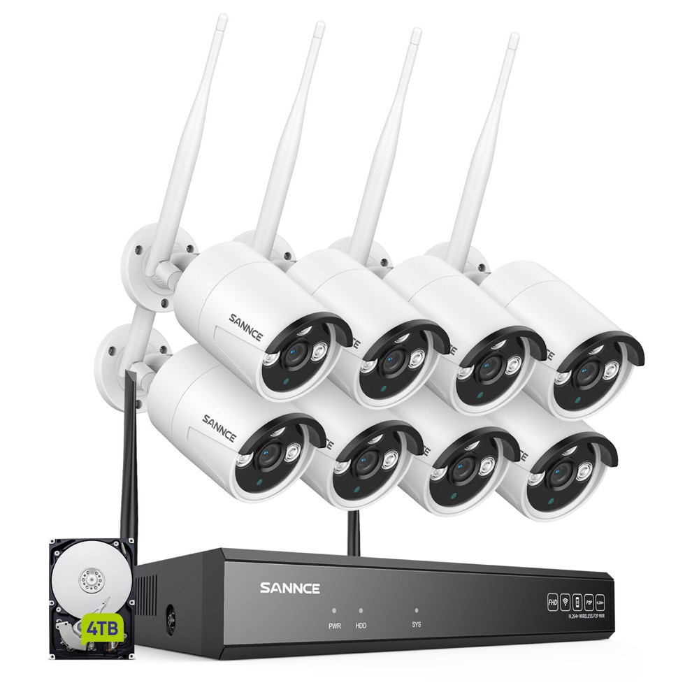 SANNCE Wireless 5MP Security IP Camera System 8CH NVR Two Way Audio AI Detection