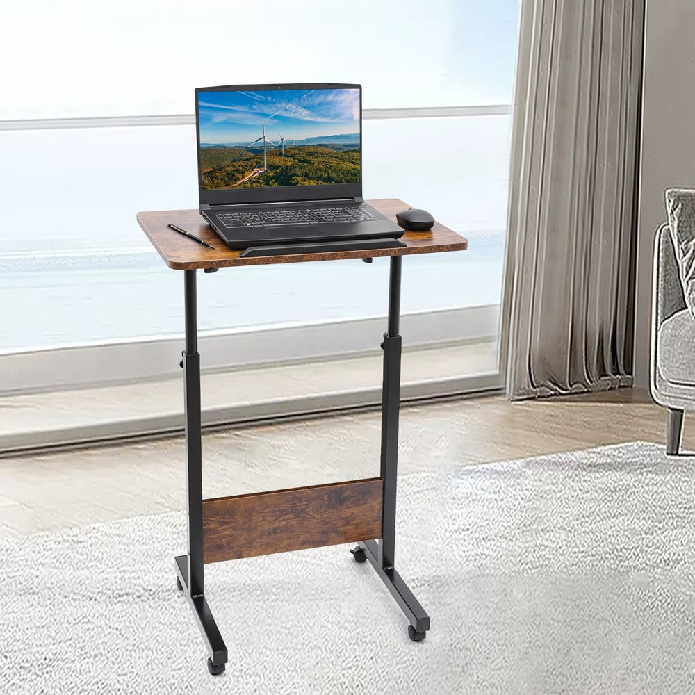 Portable Presentation Podium Rolling Computer Stand with brake Height Adjustable