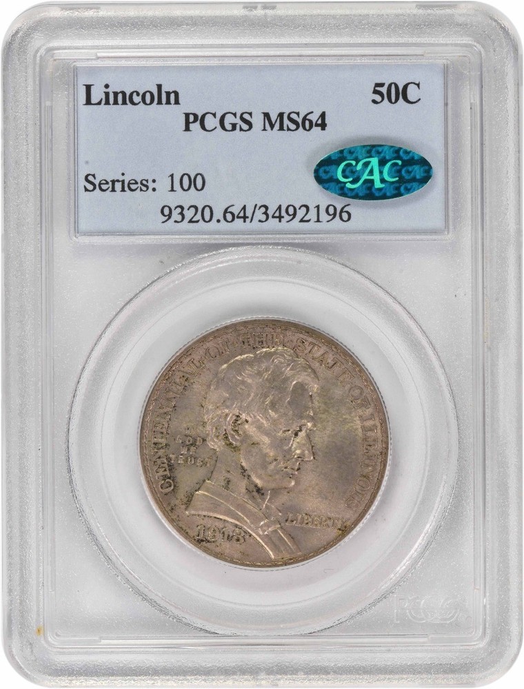 Lincoln Commemorative Half Dollar 1918 MS64 PCGS (CAC)