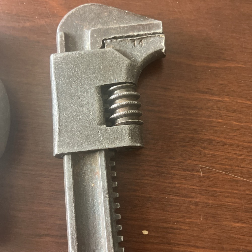 Antique 9 Auto and Stillson Pipe Wrenches