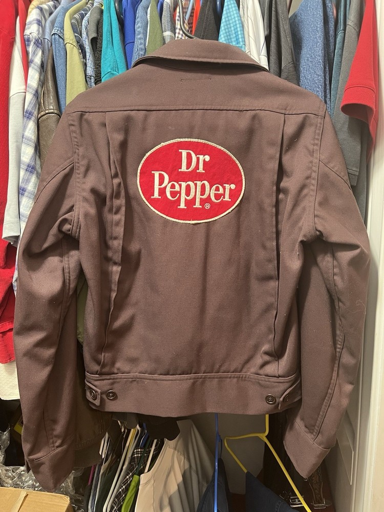 VINTAGE Dr Pepper Uniform JACKET SIZE 36 Long