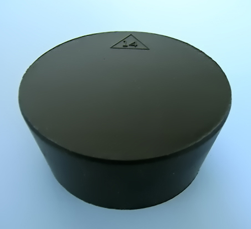 SIZE 14 BLACK RUBBER STOPPERS (COUNT 1)