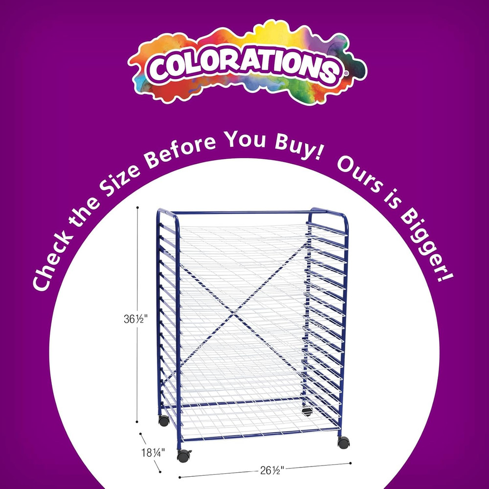 - MOBRACK Mobile Art Drying Rack for Home or Classroom Use, Keep Artwork Protect