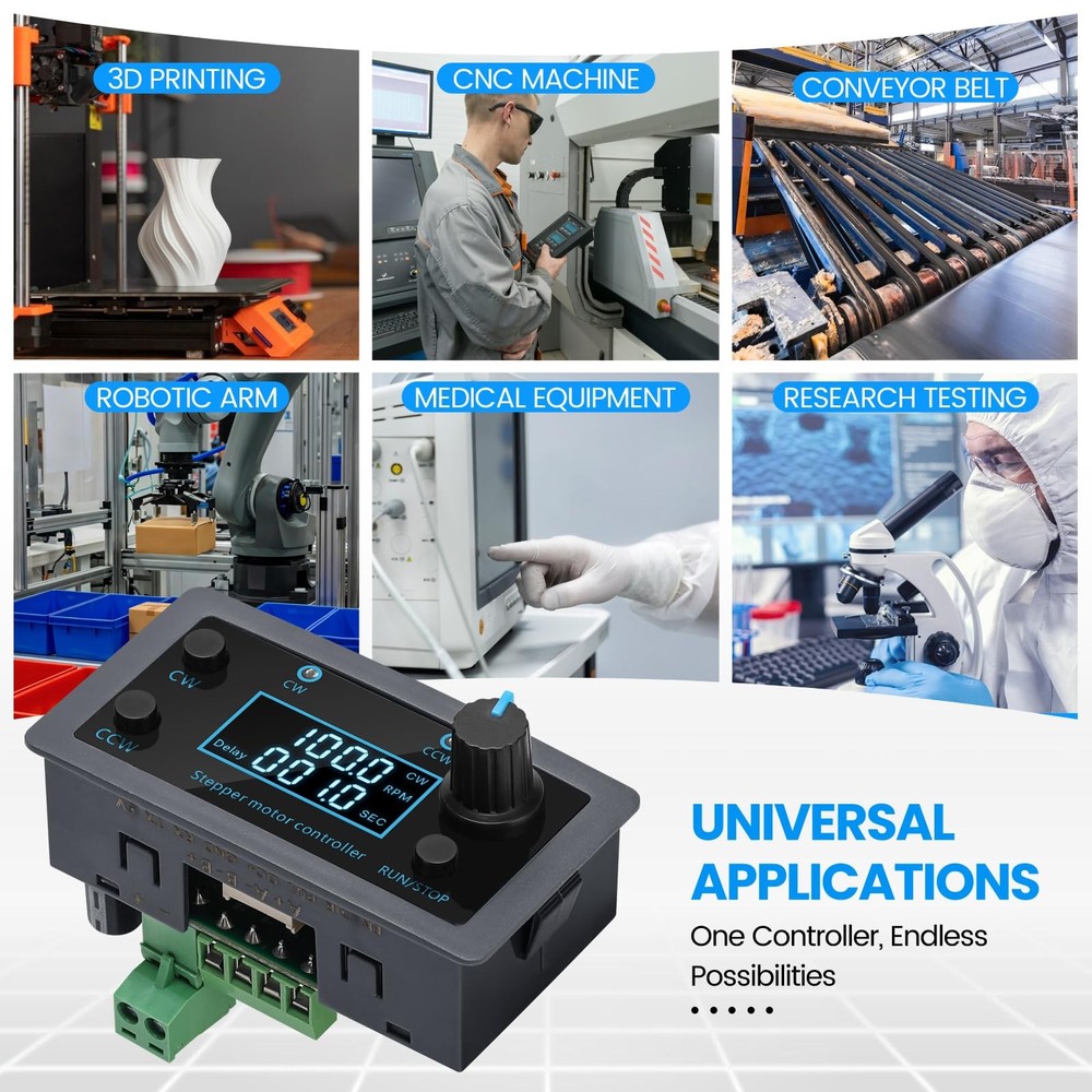 Stepper Motor Controller Driver Board Forward/Reverse Pulse Speed Control Mod...