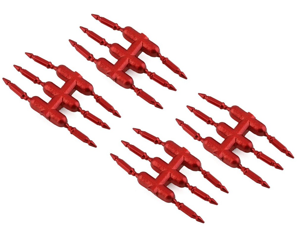 DS Racing 1/10 SCALE NUTS -BULLET RED (24 PCS) #DEN-3RA