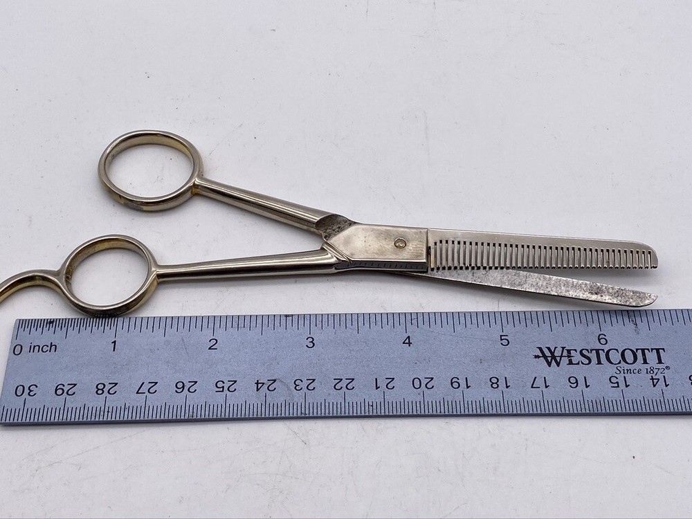 Vintage 7" Solingen Thinning Shear Scissors Germany Millers Forge 194 Stainless