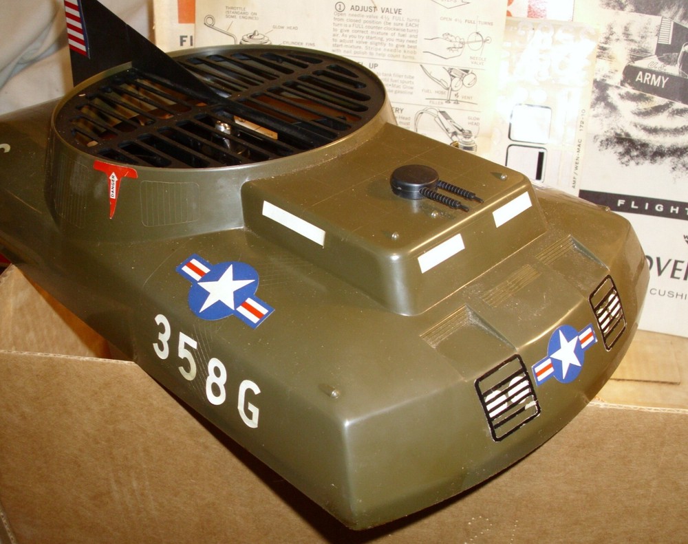 AMF WEN-MAC U.S. ARMY HOVERCRAFT .049 POWERED TETHER TOY BOXED 1960s