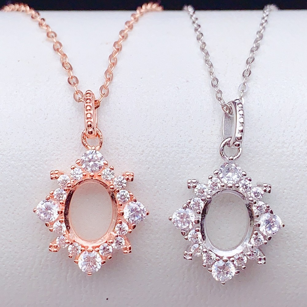 Silver 925 pendant empty setting, DIY blank setting YD13