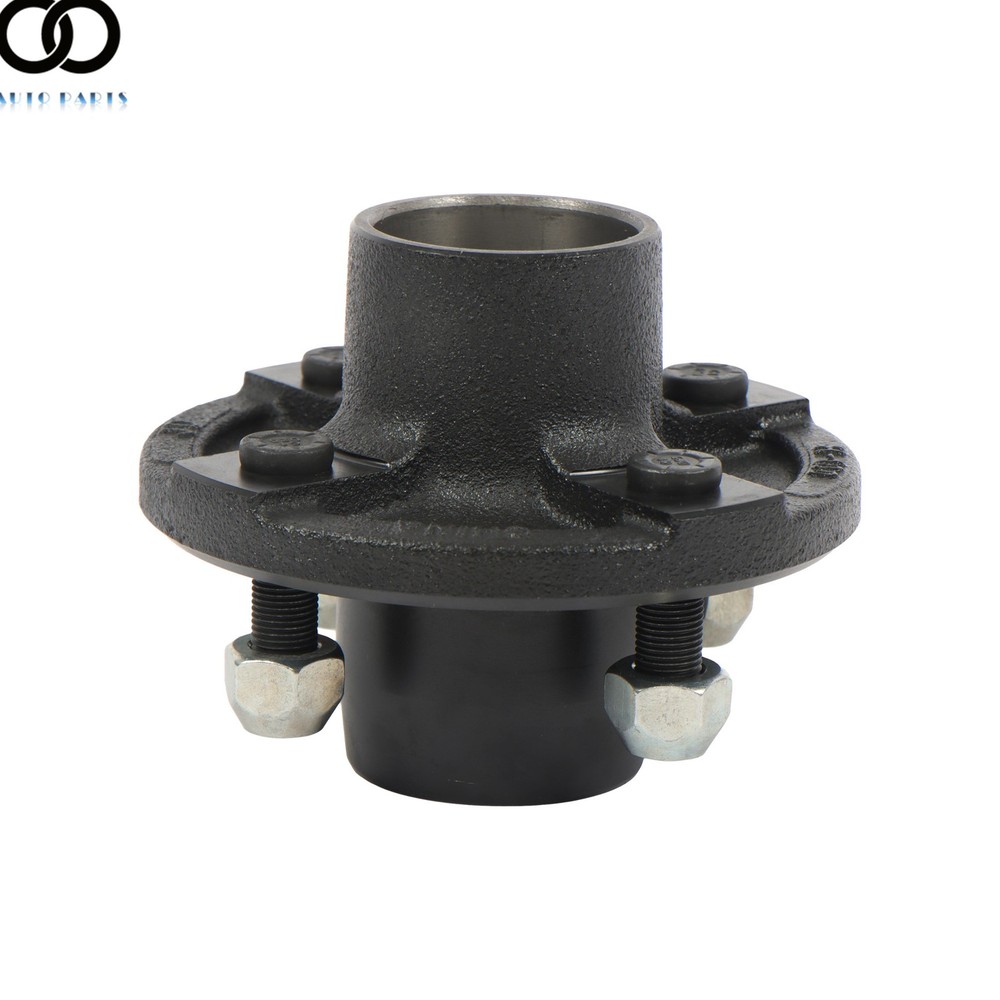 Pair of 4 Bolt on 4" Trailer Hub &1-1/16" Straight Square Shaft Spindle Assembly