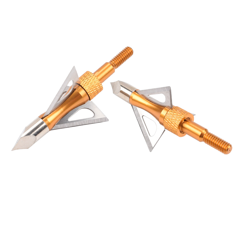 Archery 3 Fixed Blade 100Grain Arrow Head Tip with Case+Broadheads Wrech