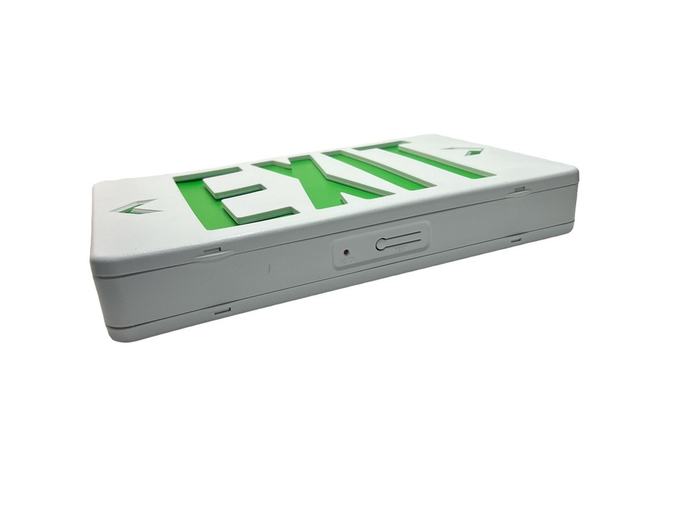 2 Pack Green LED Exit Sign Emergency Light Battery Backup UL924