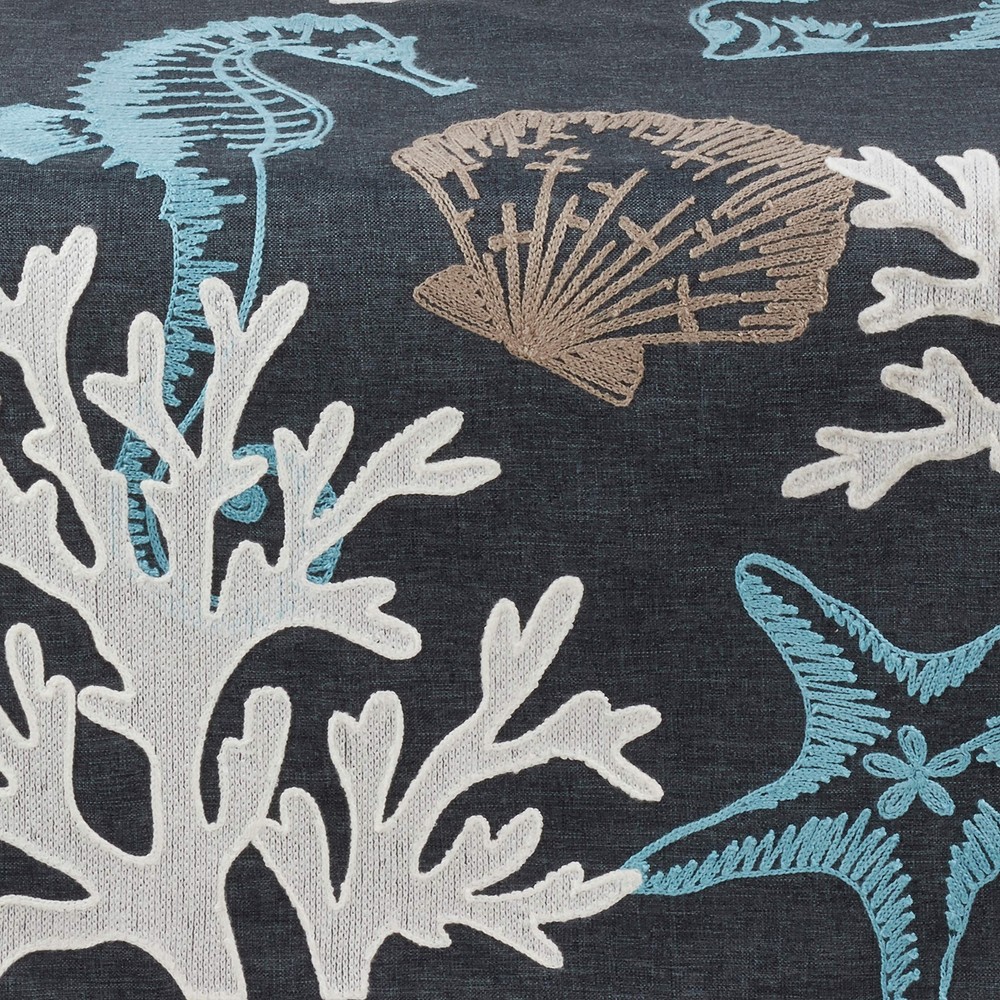 Sea Design Table Runner 16" x 70" Navy Blue