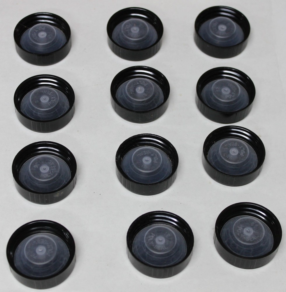 38mm Poly Seal Screw Caps (fits most 1/2 & 1 gallon jugs) [Bag of 12]