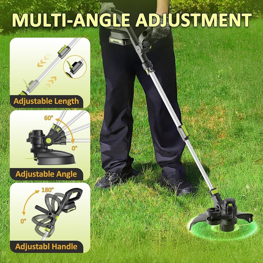 Fast Charging 20V Weed Eater with 2 Batteries;/