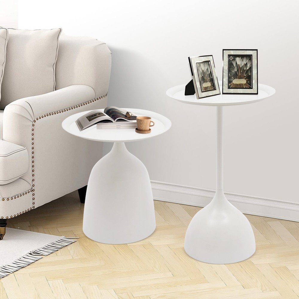 Round Side Table End Table Set Sofa & Console Table Pedestal Bar Coffee Tables